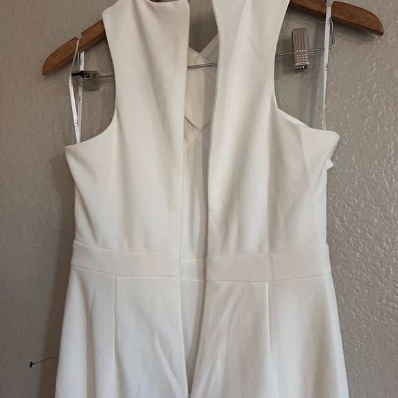 NWOT Criss-Cross Your Mind White Cross-Front Wide-Leg Jumpsuit - Picture 6 of 7